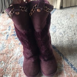 Fur fashion boots